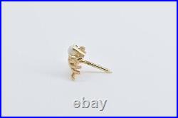 14K Victorian Hand Holding Stone Ornate Lapel Pin/Brooch Yellow Gold 38