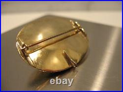 14 kt Gold Late Victorian Circa 1880's Hand Engraved Garnet Pin Pendant' Superb