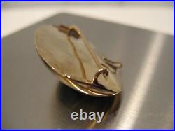 14 kt Gold Late Victorian Circa 1880's Hand Engraved Garnet Pin Pendant' Superb