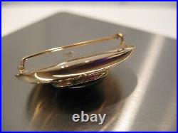 14 kt Gold Late Victorian Circa 1880's Hand Engraved Garnet Pin Pendant' Superb