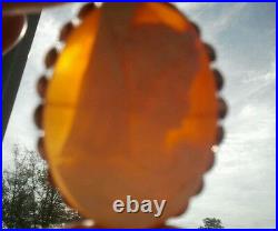 14k Gold Antique Victorian Hand Carved Cameo Shell Large 3d Stunning Details