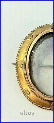 15 Ct French Reversible Bereavement Brooch-Period 1839-1920