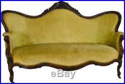 17352 Victorian Rosewood Hand Carved Large Sofa