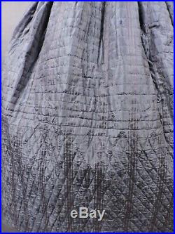 1840s Reversible Hand Sewn Petticoat For Dress W Hand Quilting