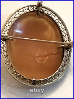 1890-1910 10K gold, Left Facing Victorian Carved Shell Cameo