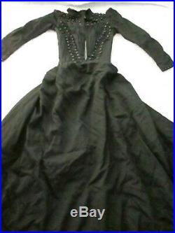 1890s Antique Unique Black Hand Beaded Coal Buttons High End Victorian Dress