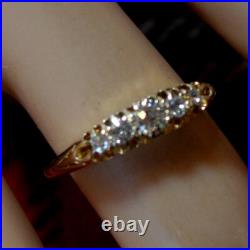 18 ct GOLD second hand antique Victorian rose diamond gold ring