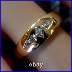 18 ct GOLD second hand antique Victorian rose diamond gold ring
