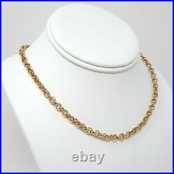 18 kt Yellow GOLD Late Victorian HAND MADE Chain CHOKER Necklace 16 1/2 A7469