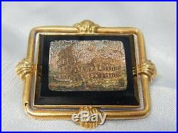 18k Gold ANTIQUE VICTORIAN HAND CRAFTED COLOSSEUM ROME MICRO MOSAIC BROOCH