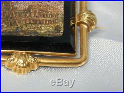 18k Gold ANTIQUE VICTORIAN HAND CRAFTED COLOSSEUM ROME MICRO MOSAIC BROOCH