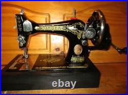 1918 Singer Sewing Machine Model 28'victorian', Hand Crank, Serviced