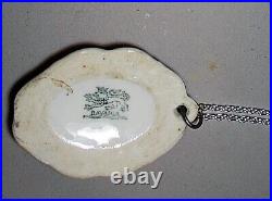 1930 Large Porcelain Hand Painted Victorian Necklace Marked Bavaria Lion Crown
