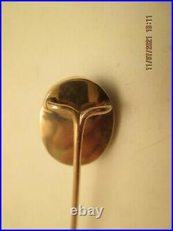 19th Century, Hand Engraved Sardonyx Agate, 14K, Stick Pin, of Neo-Classical Lady