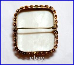 19th Century Victorian Hand Painted Miniature Porcelain Gold Filled Twist Frame