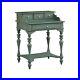 23-Inch Victorian Style 4-Drawer Secretary Desk With Hand Painted Grey And