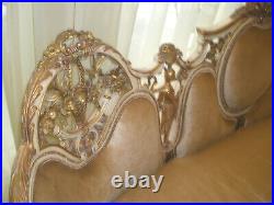 $25k Royalty 3pc Italian Antique Hand Carved Cherubs Saloon Sofa/chairs Set