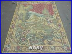 4' X 5' Vintage Tapestry Belgium Hand Loomed Victorian Nice 90ff