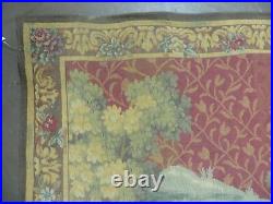 4' X 5' Vintage Tapestry Belgium Hand Loomed Victorian Nice 90ff