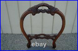 60505 Antique Victorian HAND MADE Needlepoint Seat Side Chair