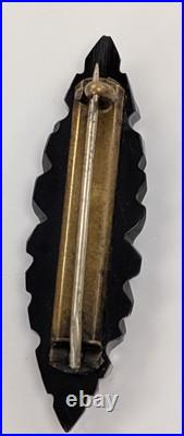 7 Victorian Vintage Jewelry Black Mourning Brooches Hand Carved Bakelite 1930's