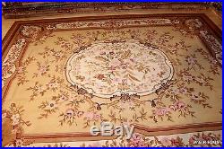 8x10' handmade hand woven chain stitch rug French Victorian design #PM75