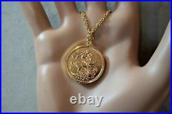 9 ct GOLD second hand Victorian full sovereign & chain
