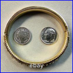 9 ct GOLD second hand antique victorian hollow rose gold bangle