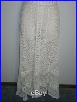 AMAZING Antique c1900s Edwardian Victorian Dress Hand Made Mixed Lace Wedding