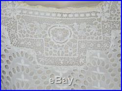 AMAZING Antique c1900s Edwardian Victorian Dress Hand Made Mixed Lace Wedding