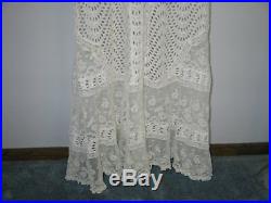 AMAZING Antique c1900s Edwardian Victorian Dress Hand Made Mixed Lace Wedding