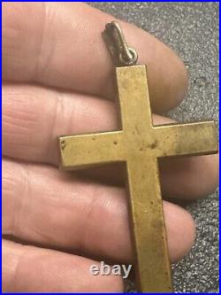 ANTIQUE LARGE VICTORIAN CROSS WITH FILIGREE WORK Great Piece Rare