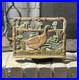 ANTIQUE VICTORIAN Goose Recipe Holder Cast Iron HAND PAINTED