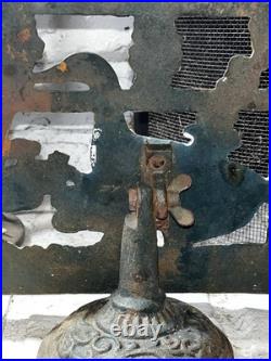 ANTIQUE VICTORIAN Goose Recipe Holder Cast Iron HAND PAINTED