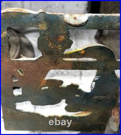 ANTIQUE VICTORIAN Goose Recipe Holder Cast Iron HAND PAINTED