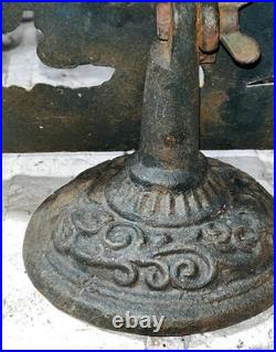 ANTIQUE VICTORIAN Goose Recipe Holder Cast Iron HAND PAINTED