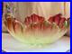 ANTIQUE VICTORIAN RUBINA VERDE OVERSHOT BOWL Hand Blown GLASS