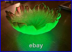 ANTIQUE VICTORIAN RUBINA VERDE OVERSHOT BOWL Hand Blown GLASS