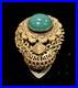 ANTIQUE Victorian Faux JADE Hand Wire Work Dress Clip BROOCH