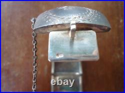 A Fabulous Victorian 1 1\4 Inch Wide Sterling Silver Hand Repousse Cuff Bracelet