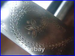 A Fabulous Victorian 1 1\4 Inch Wide Sterling Silver Hand Repousse Cuff Bracelet