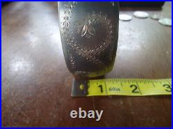 A Fabulous Victorian 1 1\4 Inch Wide Sterling Silver Hand Repousse Cuff Bracelet