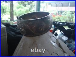 A Fabulous Victorian 1 1\4 Inch Wide Sterling Silver Hand Repousse Cuff Bracelet