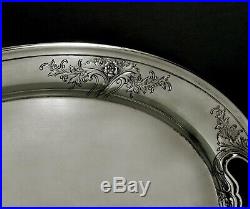 Alvin Sterling Tea Set Tray c1940 Hand Chased No Mono