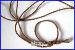 Antiqiue Mourning Hand Braided Hair Watch Fob Gold Filled Piece 82 Braid