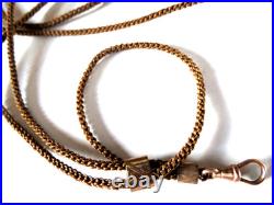 Antiqiue Mourning Hand Braided Hair Watch Fob Gold Filled Piece 82 Braid