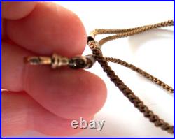 Antiqiue Mourning Hand Braided Hair Watch Fob Gold Filled Piece 82 Braid