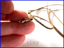 Antiqiue Mourning Hand Braided Hair Watch Fob Gold Filled Piece 82 Braid