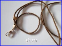 Antiqiue Mourning Hand Braided Hair Watch Fob Gold Filled Piece 82 Braid