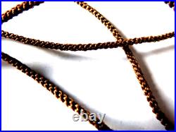 Antiqiue Mourning Hand Braided Hair Watch Fob Gold Filled Piece 82 Braid